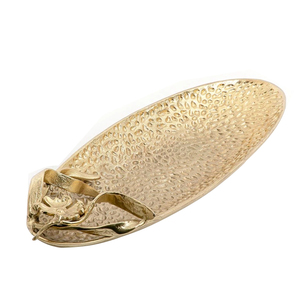 Bandejas de servir de metal con forma personalizada Hoteles y cocina casera Borde chapado en oro de metal con bandeja de servicio impresa con pegatina - Product Image 6