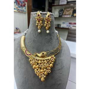 Collar de diseño geométrico con clase de calidad superior, conjunto de collar de moda para fiesta para mujer, conjunto de joyería, accesorios de boda - Product Image 1