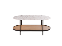 Table de style américain Table basse en métal et marbre Nouveau design Décoratif Salon Vente en gros Fabricant Exportateur