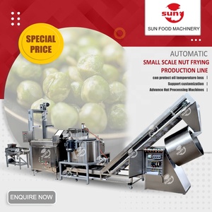 Snack Máy làm hạt đậu có hương vị khoai tây chiên nồi chiên trộn quy mô nhỏ chiên hạt điều Đậu phộng chiên dây chuyền sản xuất - Product Image 1