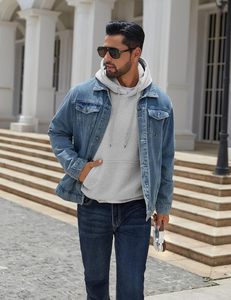 Pull oversize à épaules tombantes en coton mélangé pour hommes Pull Streetwear chaud d'hiver personnalisé Sweat-shirt décontracté solide - Product Image 1