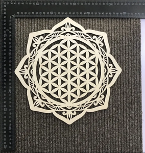 Art mural en bois à géométrie sacrée-Panneau de mandala spirituel pour la maison ou l'espace de méditation VIET FARGIMEX - Product Image 3