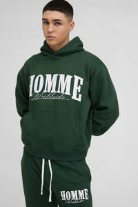 Conjunto Deportivo Holgado Negro con Cremallera, Pantalones Deportivos Extra Anchos con Apliques de Corazones, Talla Grande, Invierno, Transpirable, Impresión Personalizada - Product Image 5