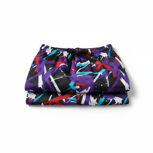 Pantalones Cortos Deportivos de Malla para Hombre, Transpirables, Diseño Personalizado OEM, Patrón de Llama Azul, para Correr en Verano - Product Image 6