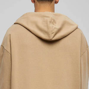 Venta al por mayor de algodón pulóver con capucha para los hombres de gran tamaño personalizado diseño pesado liso teñido para el invierno de gran tamaño básico con capucha - Product Image 6