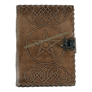 Cuaderno encuadernado de cuero con diseño de pentagrama, diario recargable, diario de cuero, cuaderno de bocetos para bocetos de artista - Product Image 3