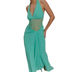 Recién llegado, camisa de talla grande con cuello vuelto, Media manga y cómodo conjunto de traje de malla de tipo suelto para mujer - Product Image 2