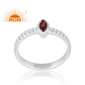 Anillo de piedras preciosas granate Natural de plata 925 de nuevo diseño para mujer, joyería personalizada para mujer, regalo para ella - Product Image 1