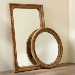 Miroir mural carré de salle de bain moderne vintage avec bordure dorée, accessoire de style vintage créatif - Product Image 2