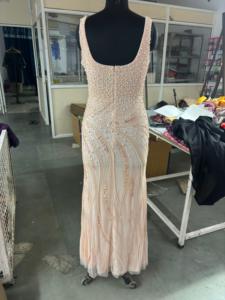 Elegant Beaded Sequin Embroidered Evening Gown Beautiful Handwork Neck Three Quarter Sleeve Chiffon Long Floor Formal <b>Party</b> <b>Prom</b> - Product Image 4