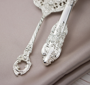 Hot Sale Vintage luxury Silver <b>Cake</b> <b>Cutter</b> Slicer Knife and <b>Cake</b> Server Set for <b>Wedding</b> in Affordable Price - Product Image 3