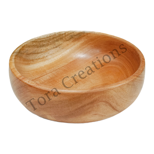 ชามสลัดไม้สะเดาพร้อมด้ามจับเป็นมิตรต่อสิ่งแวดล้อม - Product Image 6