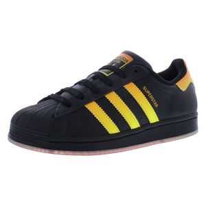 Chaussures Adidas Superstar GS pour garçons Couleur : Noir foncé/Orange semi-impact/Jaune faisceau 100% authentique - Product Image 1