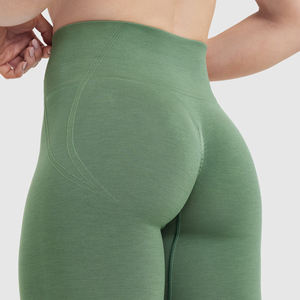 Venta al por mayor de mallas de Yoga de cintura alta para mujer traje de punto transpirable clásico personalizado para gimnasio Fitness señoras Stock disponible - Product Image 5