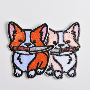 Écussons de broderie de style personnalisé en gros sur un animal mignon, patchs brodés de transfert de chaleur, tissu sergé pour tissu - Product Image 5