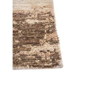Entropy Beige & Brown Hand Knotted Wool Rug Abstract Pattern Boho Style for Home Hallway Rectangular Jute <b>Fluffy</b> <b>Carpet</b>-REB-1595 - Product Image 4