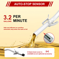 Pompe de transfert de carburant en plastique à haut débit 3,2 GPM, avec tuyau de 10 pieds, rechargeable par USB, siphon électrique pour bidon de carburant, diesel, huile, eau