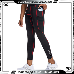 Polainas de compresión de algodón para hombres para boxeo Jiu Jitsu MMA-Impreso Logo Entrenamiento y Fitness Gym Pantalones - Product Image 6