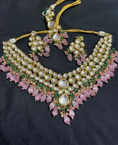 Conjunto de Collar Kundan de Primera Calidad con Trabajo Meenakari en la Parte Posterior, Conjunto Nupcial Tradicional Indio, Ideal para Bodas y Ocasiones Festivas - Product Image 1