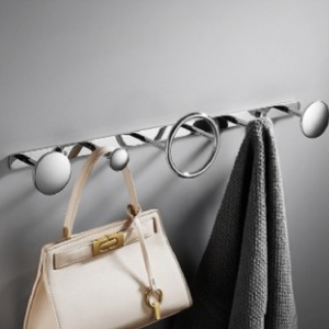 High Quality JIBH028 Coat <b>Hook</b> 5 Point Chrome Wall Mounted Heavy Duty Metal Robe <b>Hook</b> Home <b>Bathroom</b> Wholesale - Product Image 4