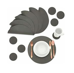 Napperons en cuir très vendus napperon en cuir tendance résistant à la chaleur décor de table à manger personnalisé - Product Image 1