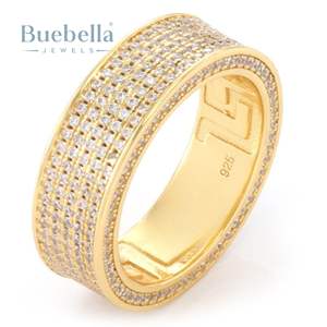 Anillo de boda de Plata de Ley 925 delicado y Original Moissanite Eternity para hombre para regalo de fiesta, joyería - Product Image 1