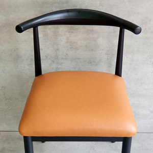 Silla de Café de Cuero Sintético Tejido con Estructura de Hierro con Recubrimiento en Polvo GCF159 - Product Image 4