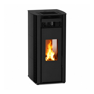 Poêle à granulés de bois autoportant avec foyer, fenêtre de visualisation frontale, commande tactile, design moderne en fonte, chauffage intérieur, garantie 5 ans - Product Image 2