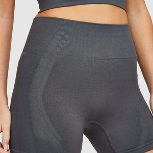 Personalizado de alta calidad de Moda Ropa de gimnasio de algodón ropa activa pantalones cortos de lana de las mujeres correr gimnasio Fitness cintura alta cordón ropa de calle - Product Image 6