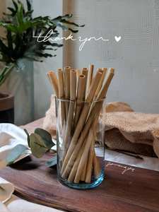 Natural Tea <b>Bamboo</b> <b>Straws</b> Biodegradable Reusable Drinking <b>Straws</b> with Cleaners Grass Material for Export - Product Image 5