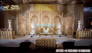 ชุดรูปแบบช้างดั้งเดิมเปิดตกแต่ง Mandap เวทีการแต่งงานที่ยิ่งใหญ่เปิด Mandap Cum เวทีแต่งงานอินเดียมหารานีแต่งงาน Mandap - Product Image 5