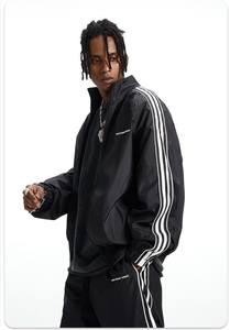 Conjunto Deportivo de Nylon Extra Grande Personalizado OEM, Ropa Deportiva Informal para Hombre, Chaqueta Reflectante 3M, Conjunto de Jogger, Cortavientos para Invierno - Product Image 5