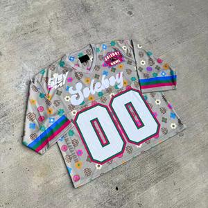 <b>Mesh</b> tShirt And <b>Short</b> Two Piece Set High Quality Custom LOGO Design StreetWear Jogging Wear Sweatsuits & Tracksuit Set - Product Image 3