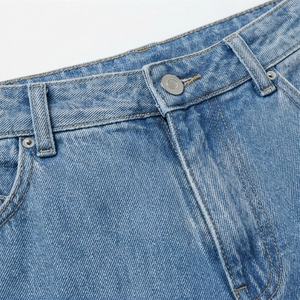 Pantalones Vaqueros de Mujer, Cintura Alta, Corte Ajustado, Pierna Recta, Transpirables, Color Personalizado, Ropa Casual de Calle - Product Image 3