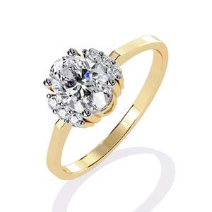 แหวนเพชรทรงรีเม็ดเดี่ยวราคาประหยัดจาก ATYANTA JEWELS - Product Image 5