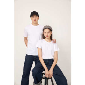 T-shirt de fitness léger et compressif de qualité supérieure, col rond, jersey polyester-coton, impression DTG - Product Image 2