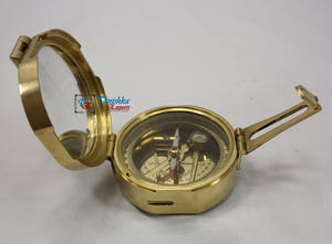 Brújula Brunton pulida de latón, instrumento de navegación de Londres, artículo de regalo de senderismo para encontrar dirección con precio al por mayor - Product Image 5