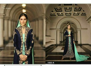 Novedad especial para adultos, último mes de Eid y Ramzan, vestido largo con conjunto Dupatta a juego en tamaño y color disponibles - Product Image 2