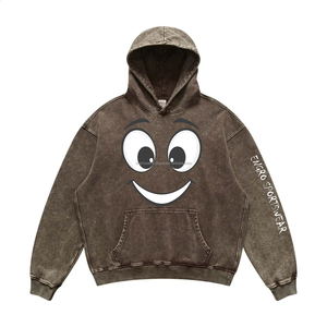 Boxy Sweat à capuche en coton pour homme de haute qualité 500 GSM Broderie imprimée chaude et personnalisée disponible en taille XS - Product Image 3