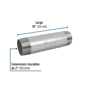 BOX 4 Raccordo in acciaio zincato 2 x 10', FOSET - Product Image 2