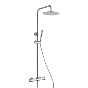 Columna de Ducha Termostática de Alta Gama con Válvula Mezcladora de Latón y Acero Inoxidable de Ingeniería de Precisión, Montaje en Pared, Acabado Dorado, Jet - Product Image 1