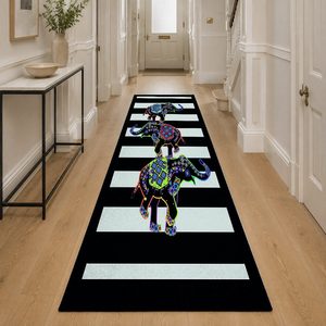 <b>RUGS</b> DEPOT LXDP-0787 Wholesale Charcoal Grey Contemporary Geometric Digital Printed Machine Washable Chenille Area <b>Rug</b> <b>Non</b> <b>Slip</b> - Product Image 5