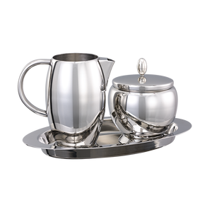 Ensemble de sucriers en acier inoxydable de qualité supérieure avec plateau, finition antique, articles de cuisine, décoration de table à manger à la maison - Product Image 6