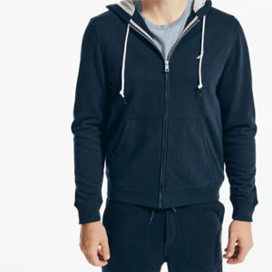 Sweat à capuche décontracté à fermeture éclair avec tissu en coton doux pour hommes, parfait pour le streetwear décontracté, le farniente et les aventures en plein air - Product Image 5