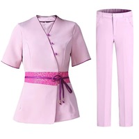 Uniformes professionnels pour salons de beauté et spas, vêtements de travail médicaux personnalisés, service OEM, impression par transfert thermique, Spandex Narsia