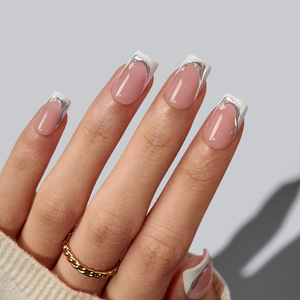 BTArtbox doux Gel XCOAT 3D Floral presse sur les <span class=keywords><strong>ongles</strong></span> en gros court amande fait à la main bleu français pointe <span class=keywords><strong>faux</strong></span> <span class=keywords><strong>ongles</strong></span> - Product Image 1