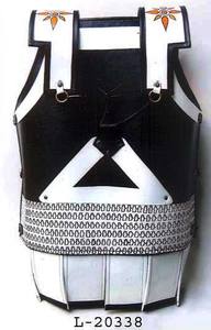 Fabricante de armadura de cuero negro medieval Cuirass con latón equipado producto indio hecho a mano artículo decorativo para el hogar a la venta - Product Image 2