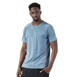 Camiseta de gimnasio de cuello redondo de 230gsm de alta calidad para hombre, cómoda Camiseta con estampado de logotipo personalizado antiarrugas, tela de manga corta sólida - Product Image 1