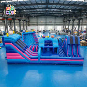 Aire de jeux parc gonflable commercial, grand parc d attractions gonflable pour enfants interieur exterieur - Product Image 5