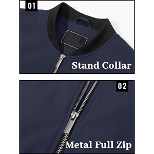 Wholesale <b>Men's</b> Custom Satin <b>Bomber</b> <b>Jacket</b> For <b>Men</b> <b>Varsity</b> Sports Full Zip Letterman <b>Jacket</b> With Colored Strips New Condition - Product Image 4